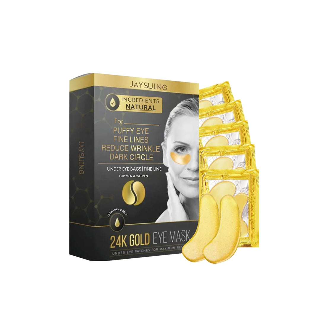 GoldGlow | 24-karat Gold-Augenmasken gegen Falten & Schwellungen 5 Pairs Boxed x 10pcs Decorique.de