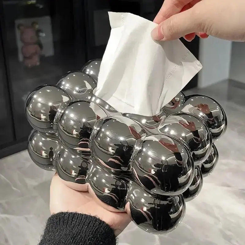 GraceBox | Eleganter Keramik-Taschentuchspender Silber Decorique.de