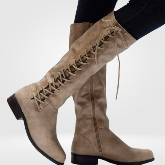 Hadid | Hohe Damenstiefel – Eleganz & Komfort Beige Decorique.de