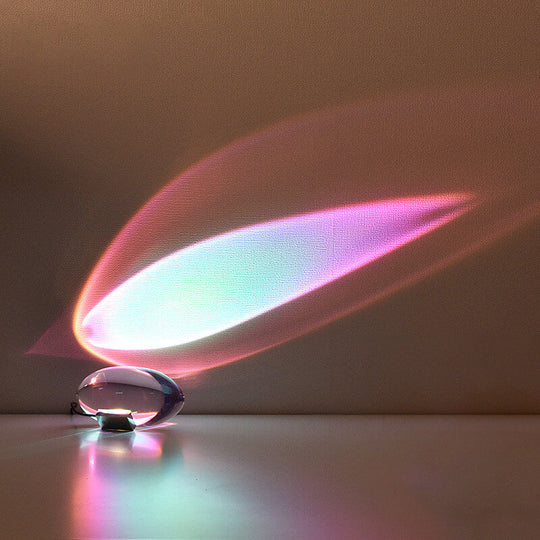 HaloCryst | Kreative Kristallprojektions-Engel-Augen-LED-Tischlampe Klein Bunt + Fernbedienung Decorique.de