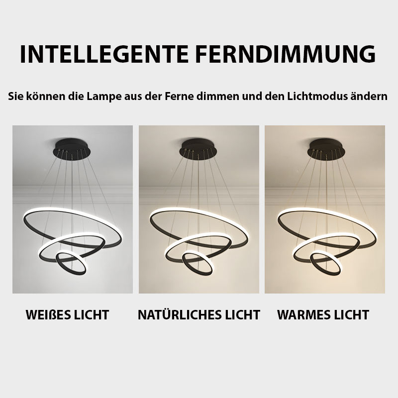 HaloForm | Elegante LED-Deckenleuchte mit 3 Ringen Decorique.de