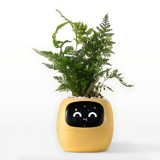 HappyIvy | SMART Blumentopf für automatische Pflanzenpflege Gelb Decorique.de