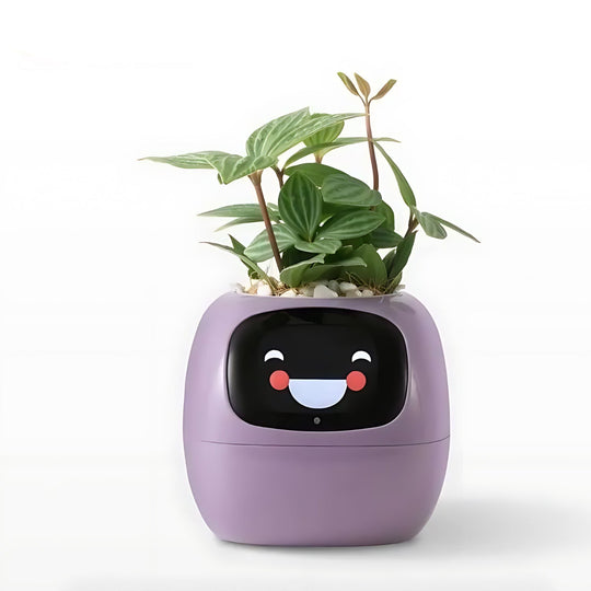HappyIvy | SMART Blumentopf für automatische Pflanzenpflege Lila Decorique.de