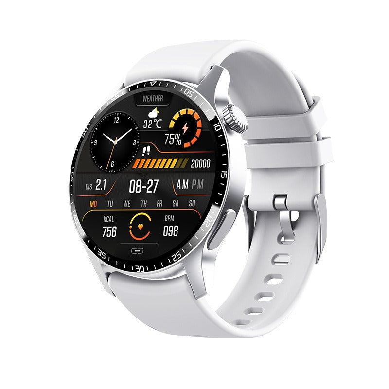 HealthSync | Fortschrittliche Smartwatch zur Gesundheitsüberwachung F207 Silbersilikon Decorique.de