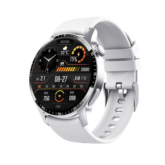 HealthSync | Fortschrittliche Smartwatch zur Gesundheitsüberwachung F207 Silbersilikon Decorique.de