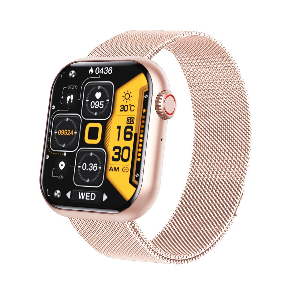 HealthSync | Fortschrittliche Smartwatch zur Gesundheitsüberwachung F57 Gold Pink Milano Decorique.de