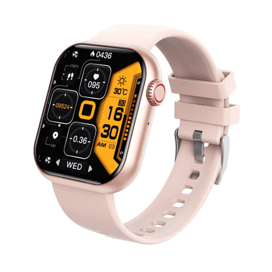 HealthSync | Fortschrittliche Smartwatch zur Gesundheitsüberwachung F57 Gold Silikonrosa Decorique.de
