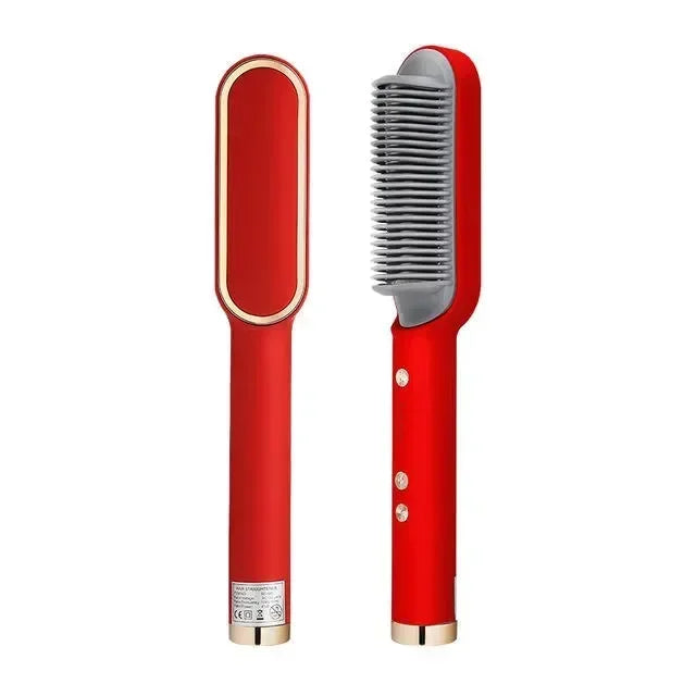 HeatMaster | 3-in-1 Negativ-Ionen Styling Heißkamm Rot UK Decorique.de