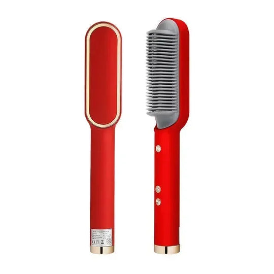 HeatMaster | 3-in-1 Negativ-Ionen Styling Heißkamm Rot UK Decorique.de