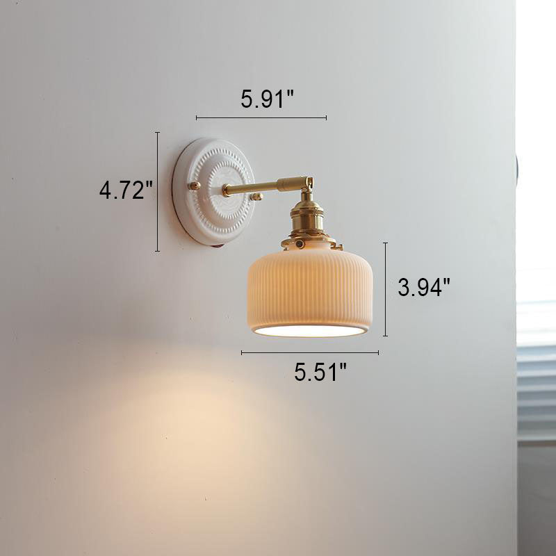 HikariBrass | Vintage Wandleuchte aus Keramik & Kupfer Decorique.de