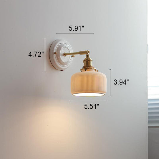 HikariBrass | Vintage Wandleuchte aus Keramik & Kupfer Decorique.de