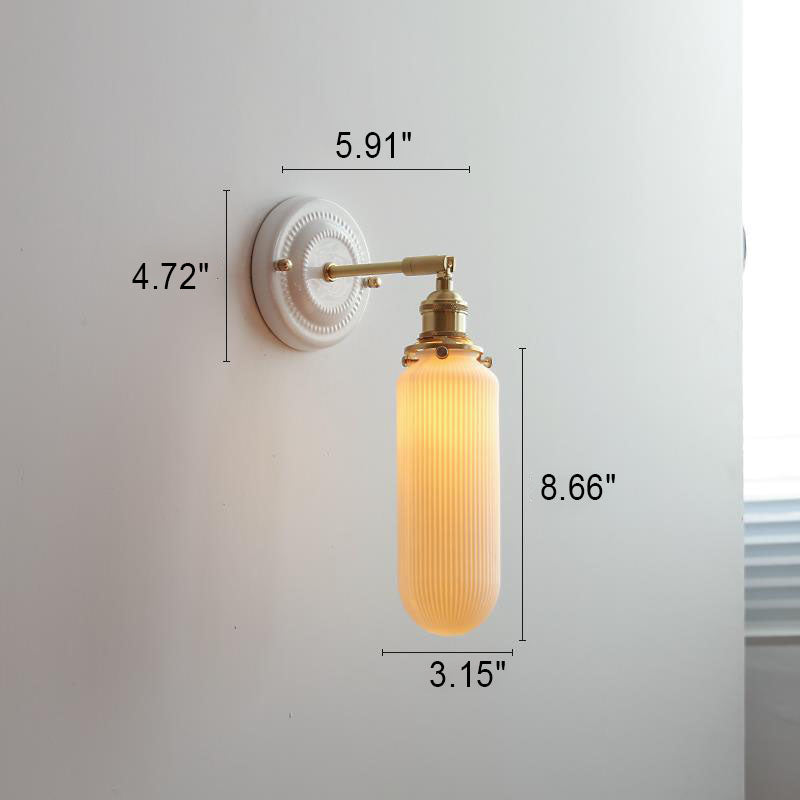 HikariBrass | Vintage Wandleuchte aus Keramik & Kupfer Decorique.de