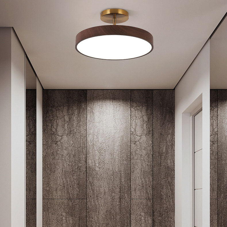 HikariForm | Runde Deckenleuchte im Zen-Minimalismus 50cm Walnuss Decorique.de