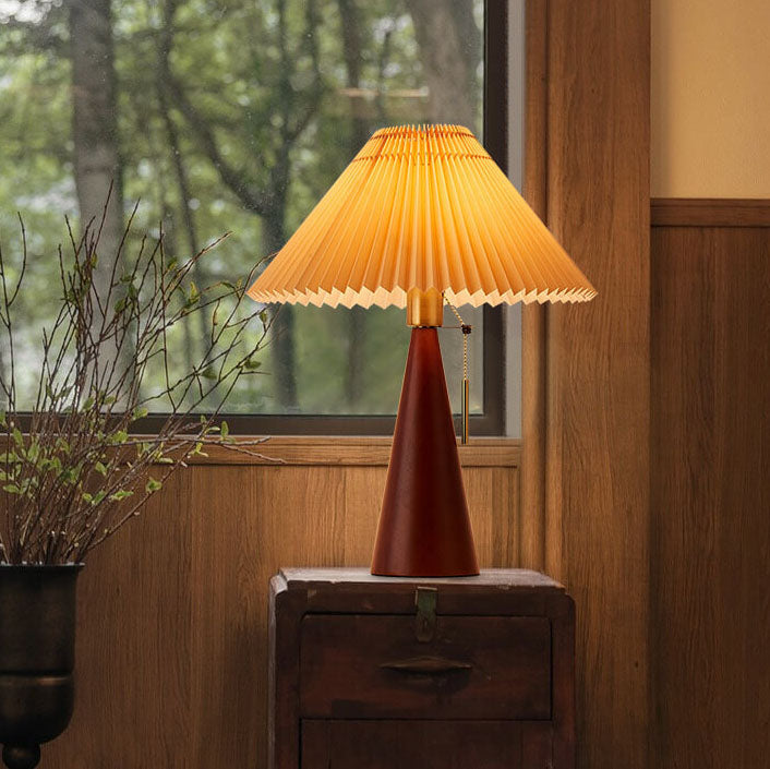 HikariGlow | Vintage Stofflampe im Zen-Stil Unendlich dimmbar Walnuss 230V Decorique.de
