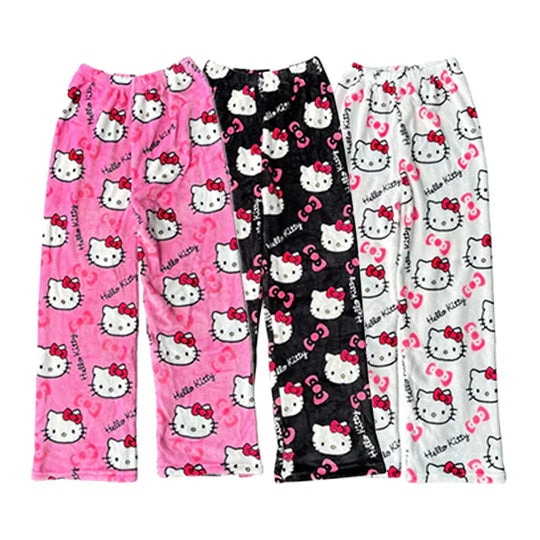 Élégance | Loungewear Bukser – Komfortabelt Kattemønster-6