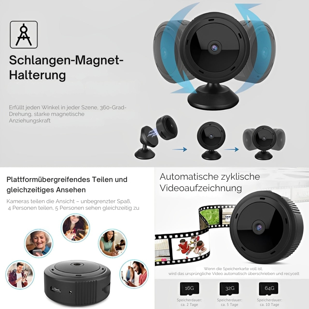 HomeSight | Mini WiFi Kamera 1080P HD Nachtsicht Überwachungskamera Decorique.de