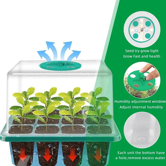 PlantJoy | Indoor Mini-Gewächshaus mit Beleuchtung