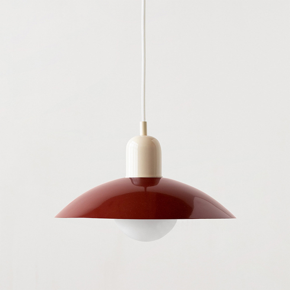 HueDrop | Macaron Bauhaus Pendelleuchte Rot Weiß Decorique.de