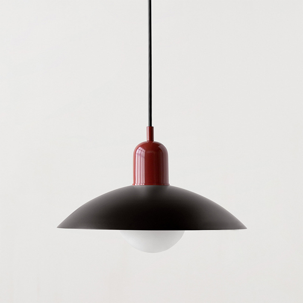 HueDrop | Macaron Bauhaus Pendelleuchte Schwarz Rot Decorique.de