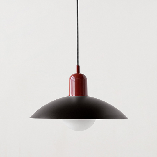 HueDrop | Macaron Bauhaus Pendelleuchte Schwarz Rot Decorique.de
