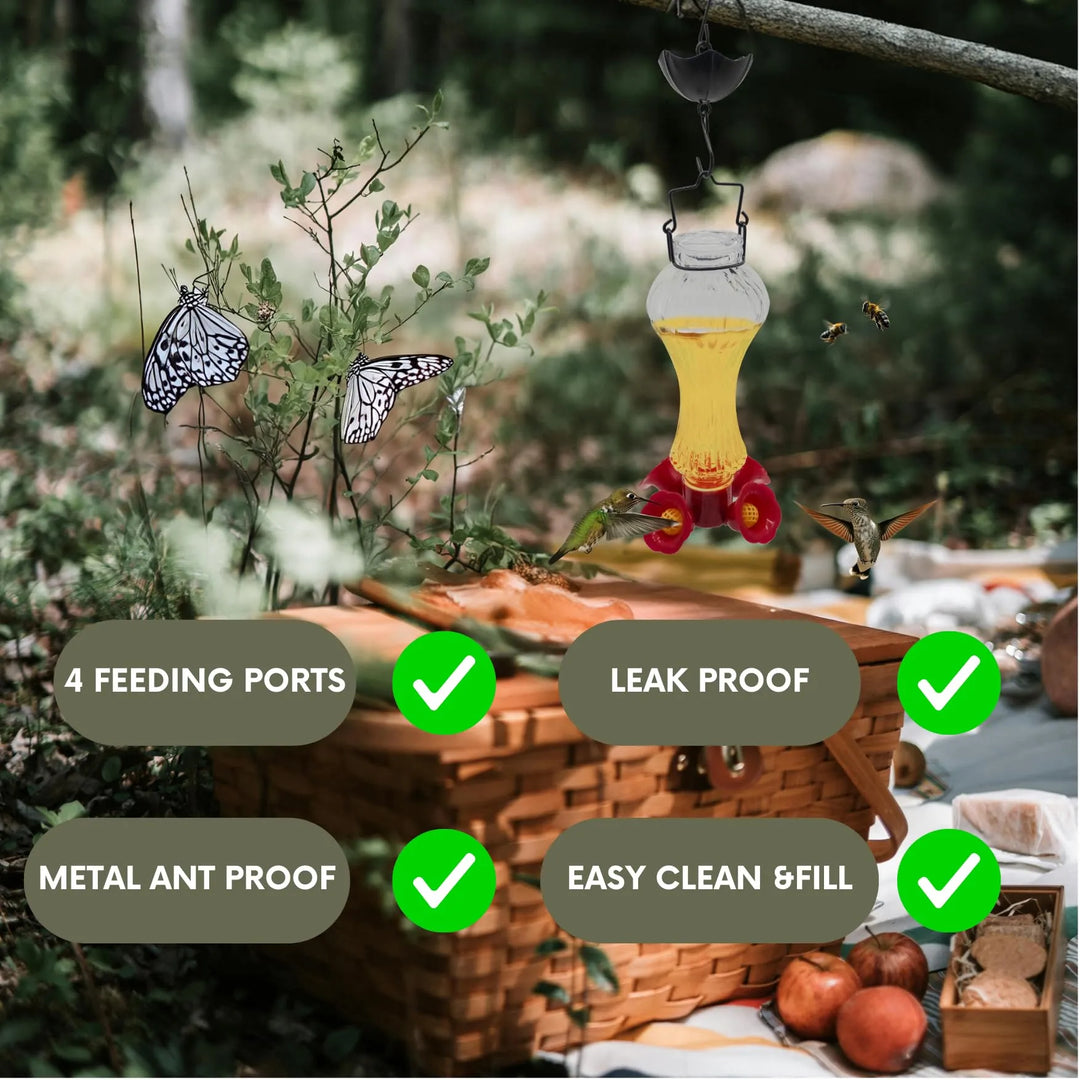 HummiJoy | Blütenförmiger Kolibri-Futterspender mit Ameisenschutz Decorique.de