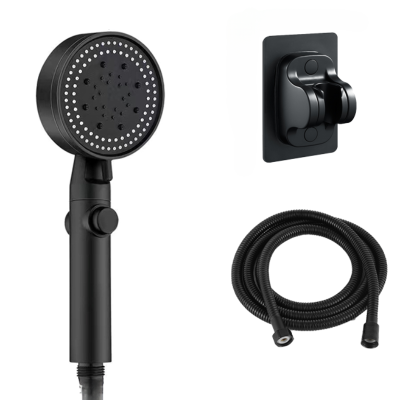 HydroFlow | Luxuriöse und Kosteneffiziente Dusche Schwarz Duschkopf + Duschschlauch Decorique.de