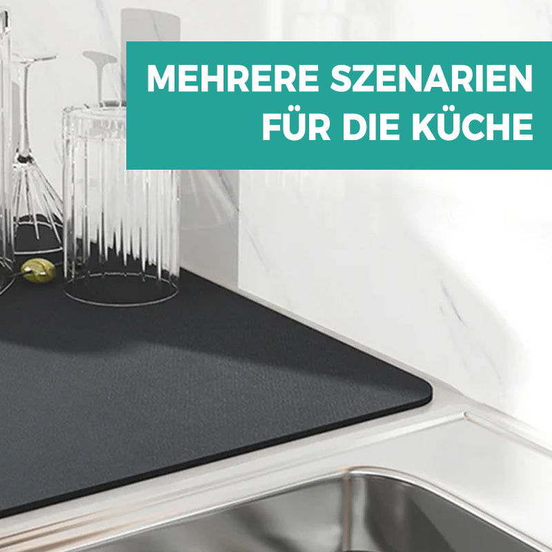 HydroGuard | Premium Küchen-Abtropfmatte Schwarz Decorique.de
