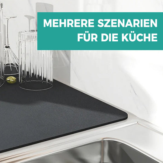 HydroGuard | Premium Küchen-Abtropfmatte Schwarz Decorique.de