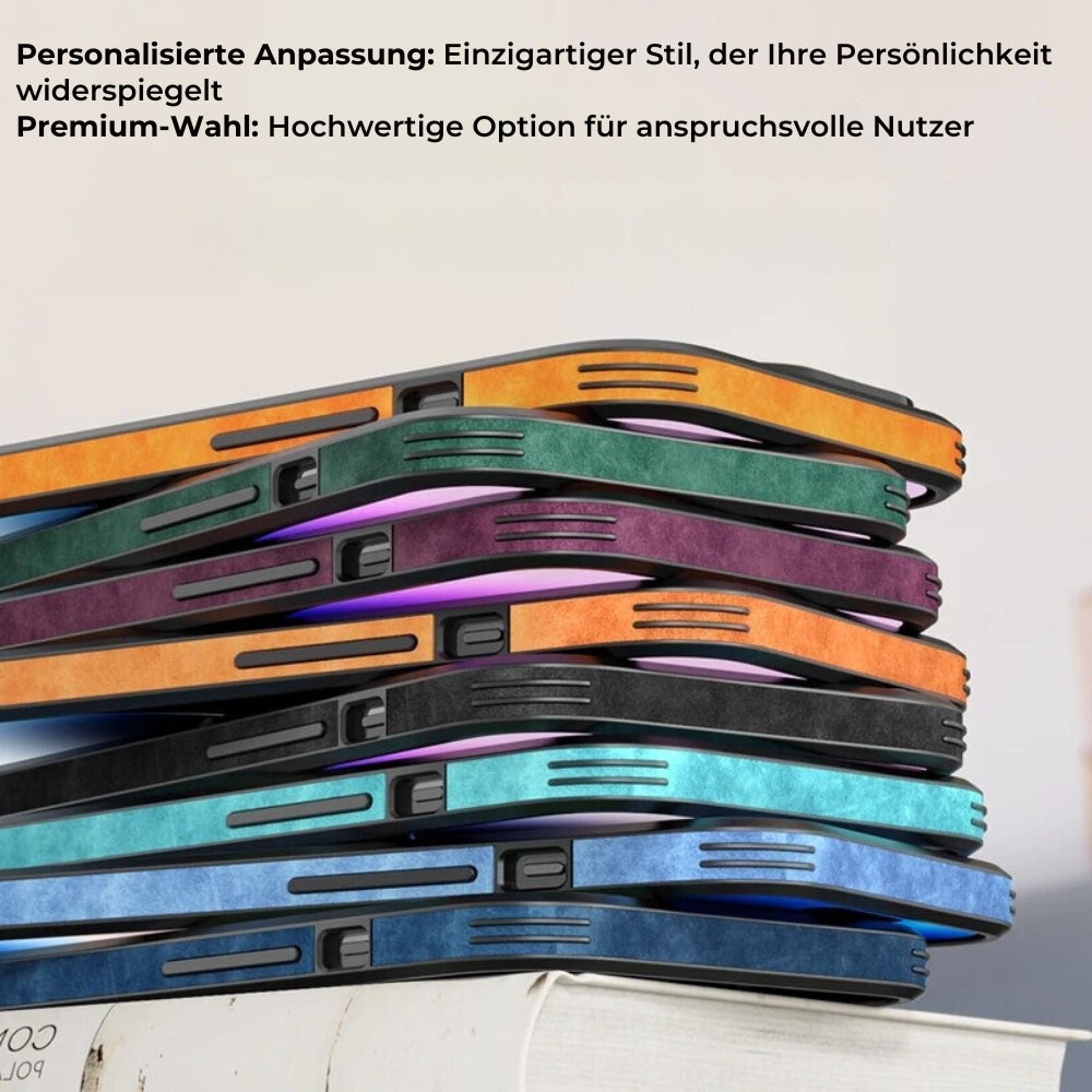 PrimeGuard | Leder iPhone Tasche - Luxuriöser stoßfester Schutz