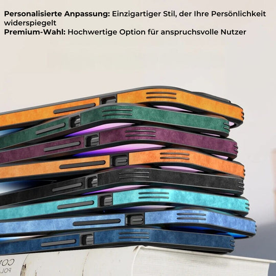 PrimeGuard | Leder iPhone Tasche - Luxuriöser stoßfester Schutz