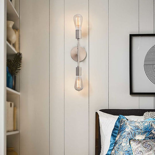 IlluminaDuo | Schlanke Wandleuchte mit Doppellampe Silber Decorique.de