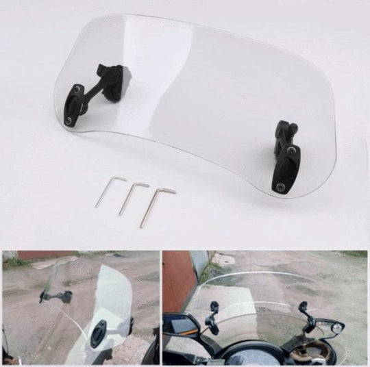 WindGuard | Erweiterung für Motorrad-Windschutzscheibe