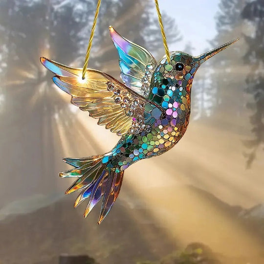 JoyWings | Kolorierter Fensterhänger mit Kolibri-Sonnenfänger