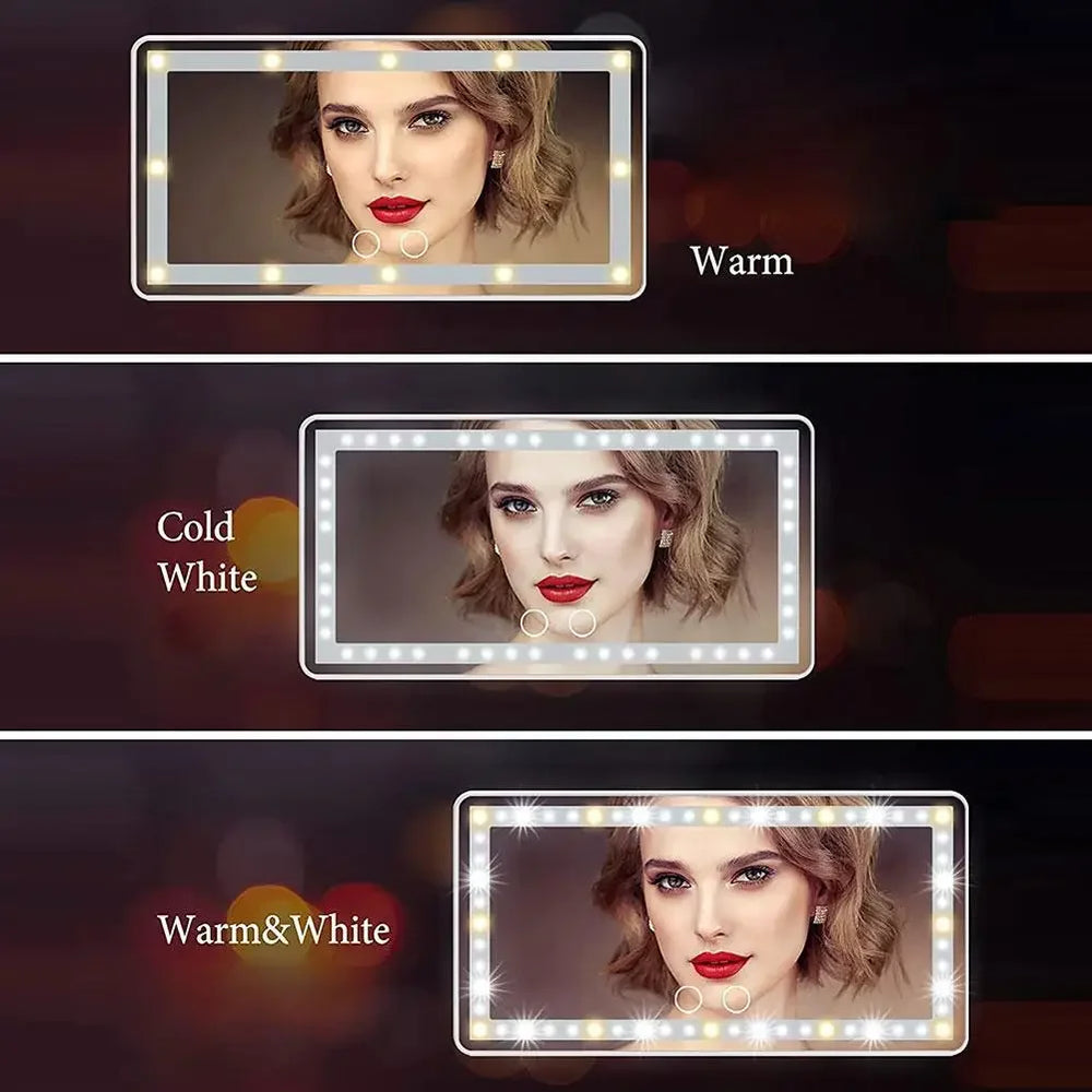 GlamVisor | Universal LED Make-up Spiegel für das Auto.