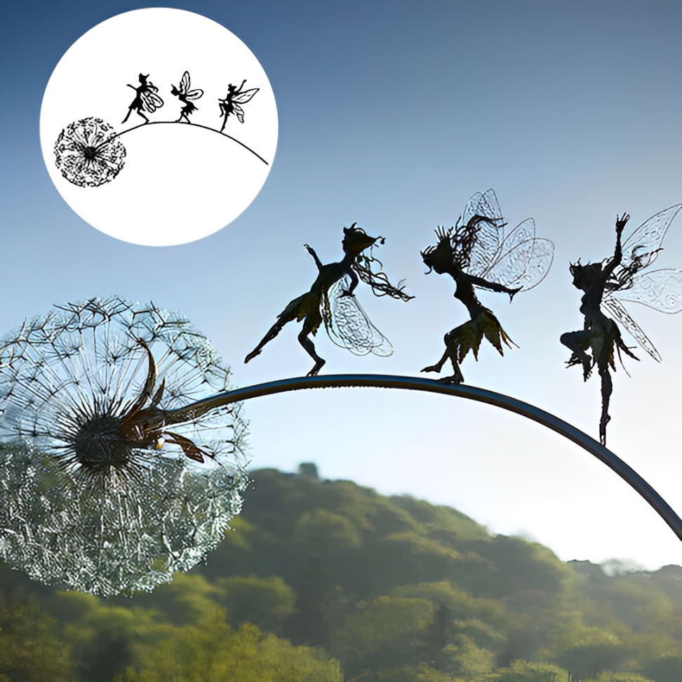 TwilightFay | Feen-Gartenskulptur aus Stahl