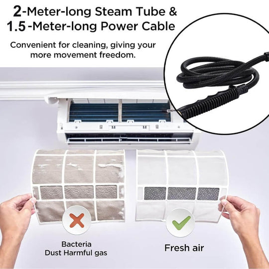 SteamMax | 2500W Hochdruck-Dampfreiniger mit Handschuhen