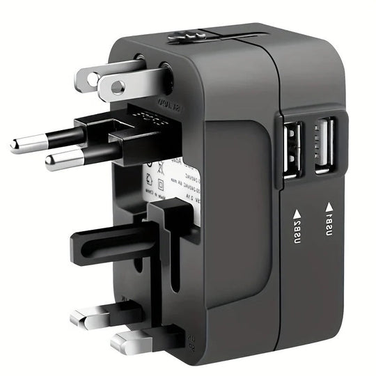 TravelPlug | Weltweiter Reiseadapter mit dualen USB-Ladeanschlüssen