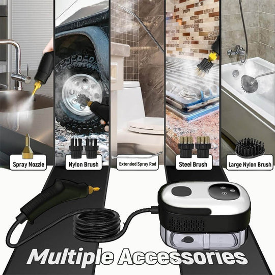 SteamMax | 2500W Hochdruck-Dampfreiniger mit Handschuhen