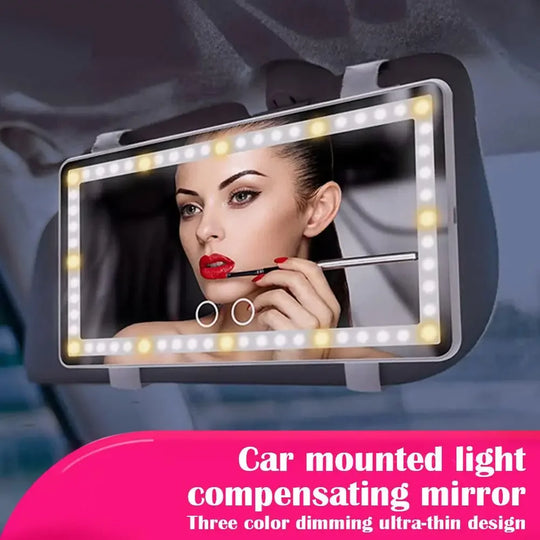 GlamVisor | Universal LED Make-up Spiegel für das Auto.
