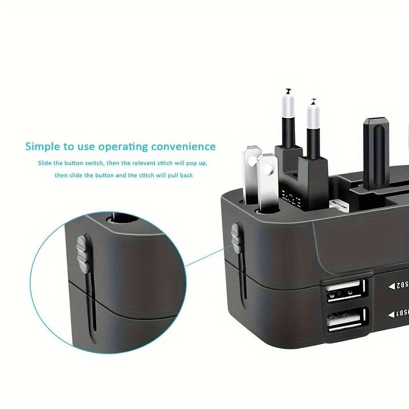 TravelPlug | Weltweiter Reiseadapter mit dualen USB-Ladeanschlüssen