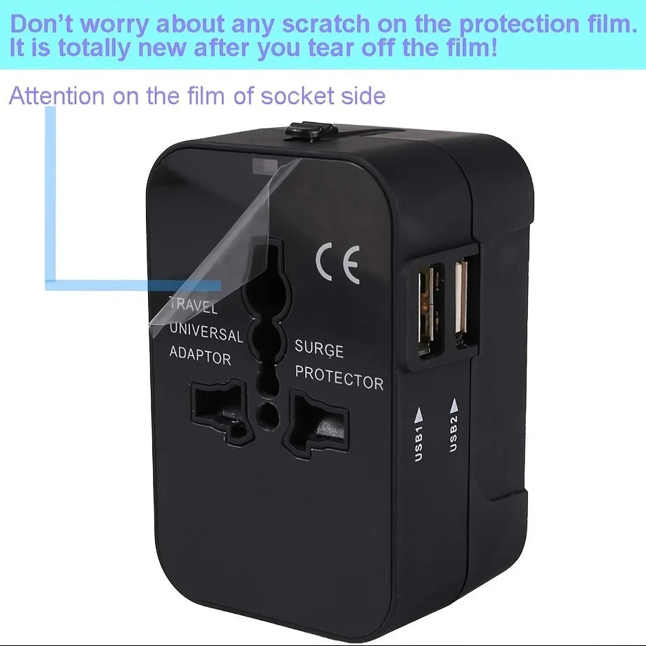 TravelPlug | Weltweiter Reiseadapter mit dualen USB-Ladeanschlüssen