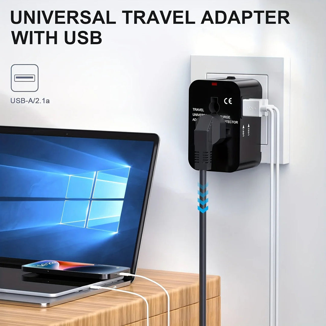 TravelPlug | Weltweiter Reiseadapter mit dualen USB-Ladeanschlüssen