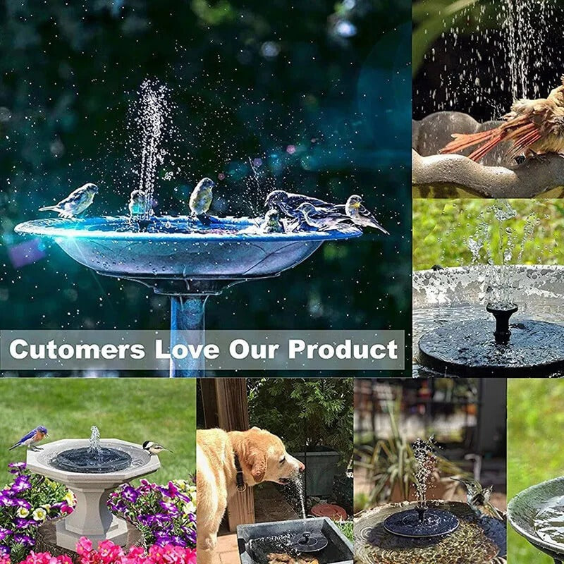 ZenSplash | Solarbrunnen mit 60 LED-Lichtern