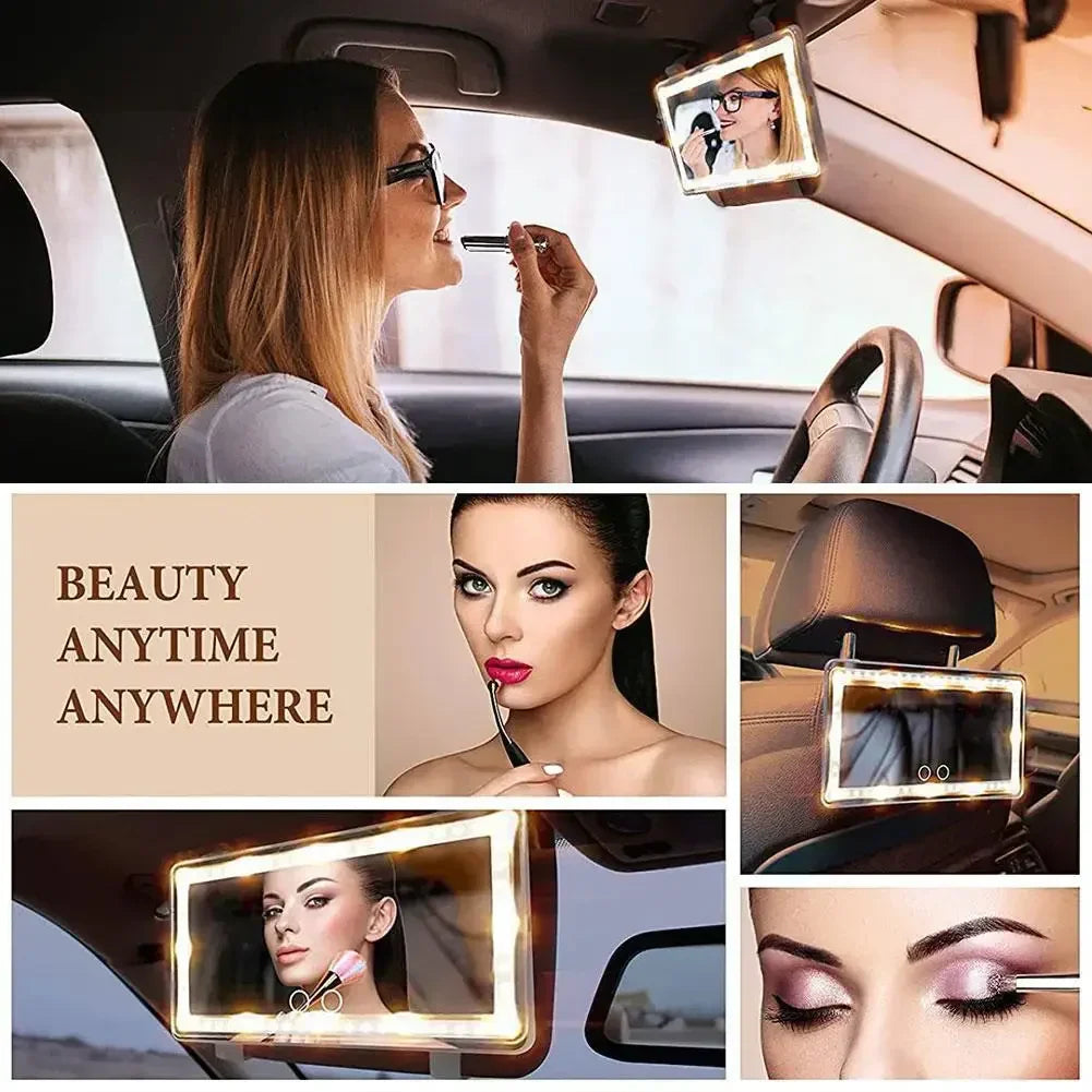 GlamVisor | Universal LED Make-up Spiegel für das Auto.