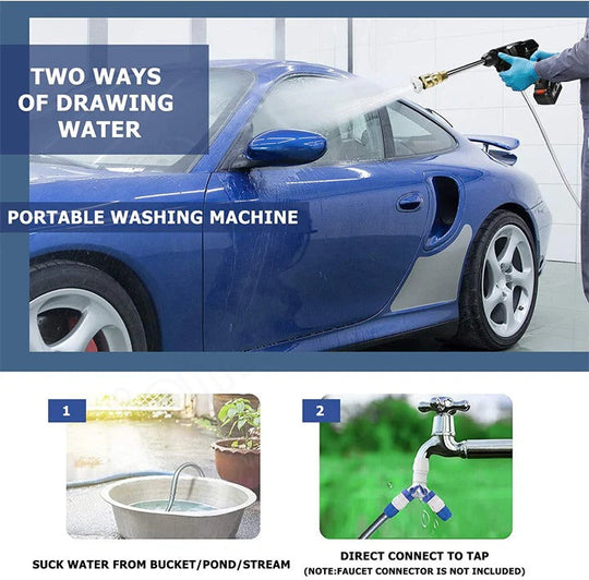 QuickWash | Akku-Hochdruckreiniger mit 2 Batterien