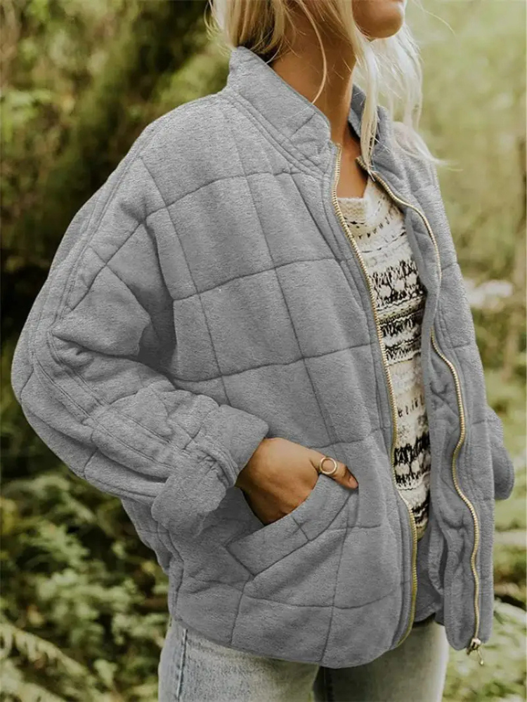 Ira | Stilvolle Übergangsjacke | Damen Grau Decorique.de
