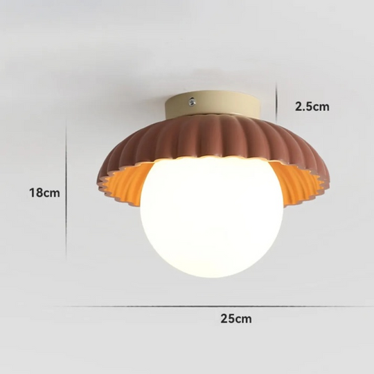 IronBloom | Flur-Deckenleuchte – Knospenförmiger Glasschirm Decorique.de