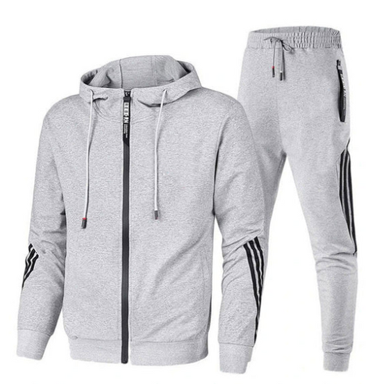 Jadon | Funktioneller Trainingsanzug mit Modernem Schnitt | Herrenmode Grau Decorique.de