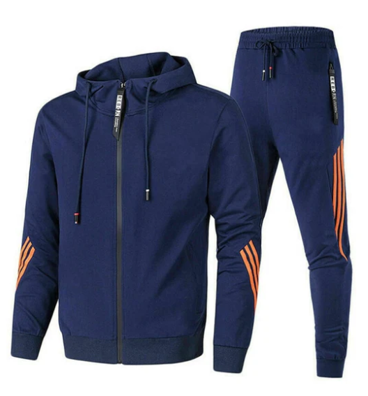 Jadon | Funktioneller Trainingsanzug mit Modernem Schnitt | Herrenmode Marineblau Decorique.de