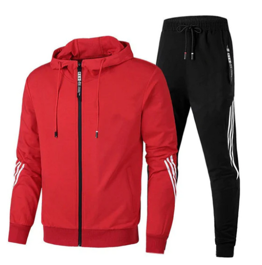 Jadon | Funktioneller Trainingsanzug mit Modernem Schnitt | Herrenmode Rot Decorique.de